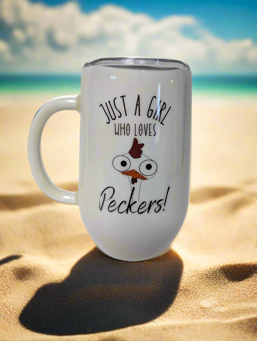 16oz Just a Girl who Loves Peckers Tumbler