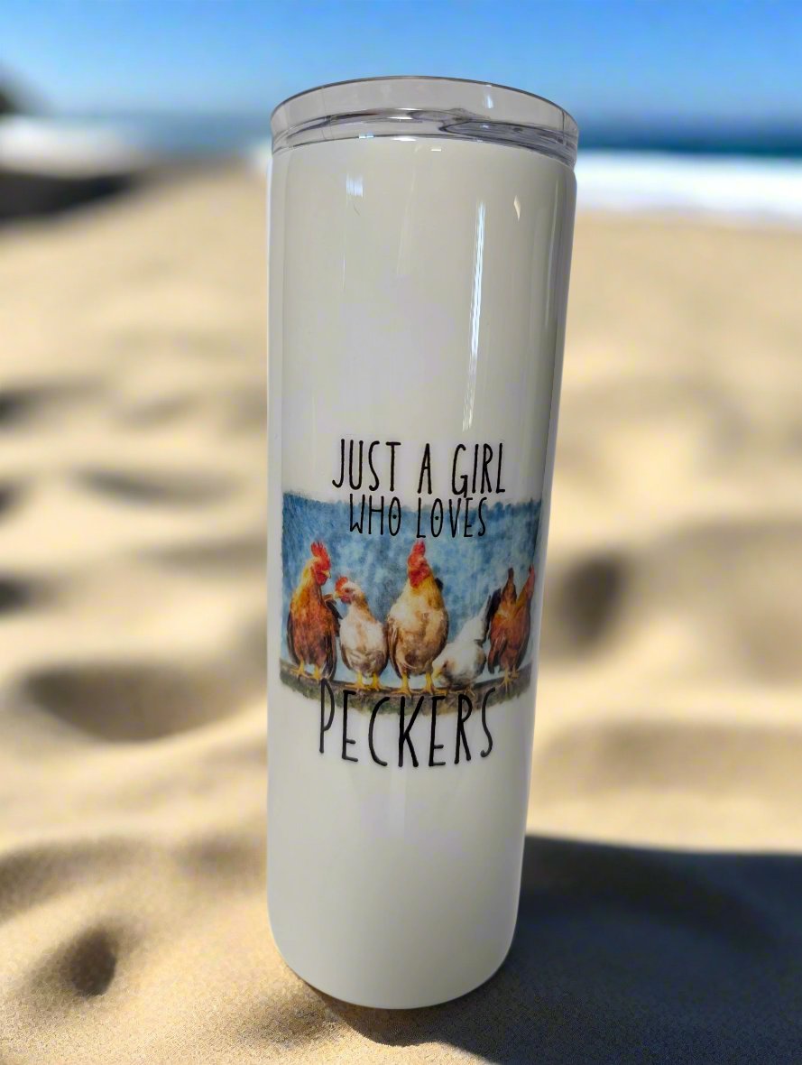 20oz Just a Girl who Loves Peckers Tumbler