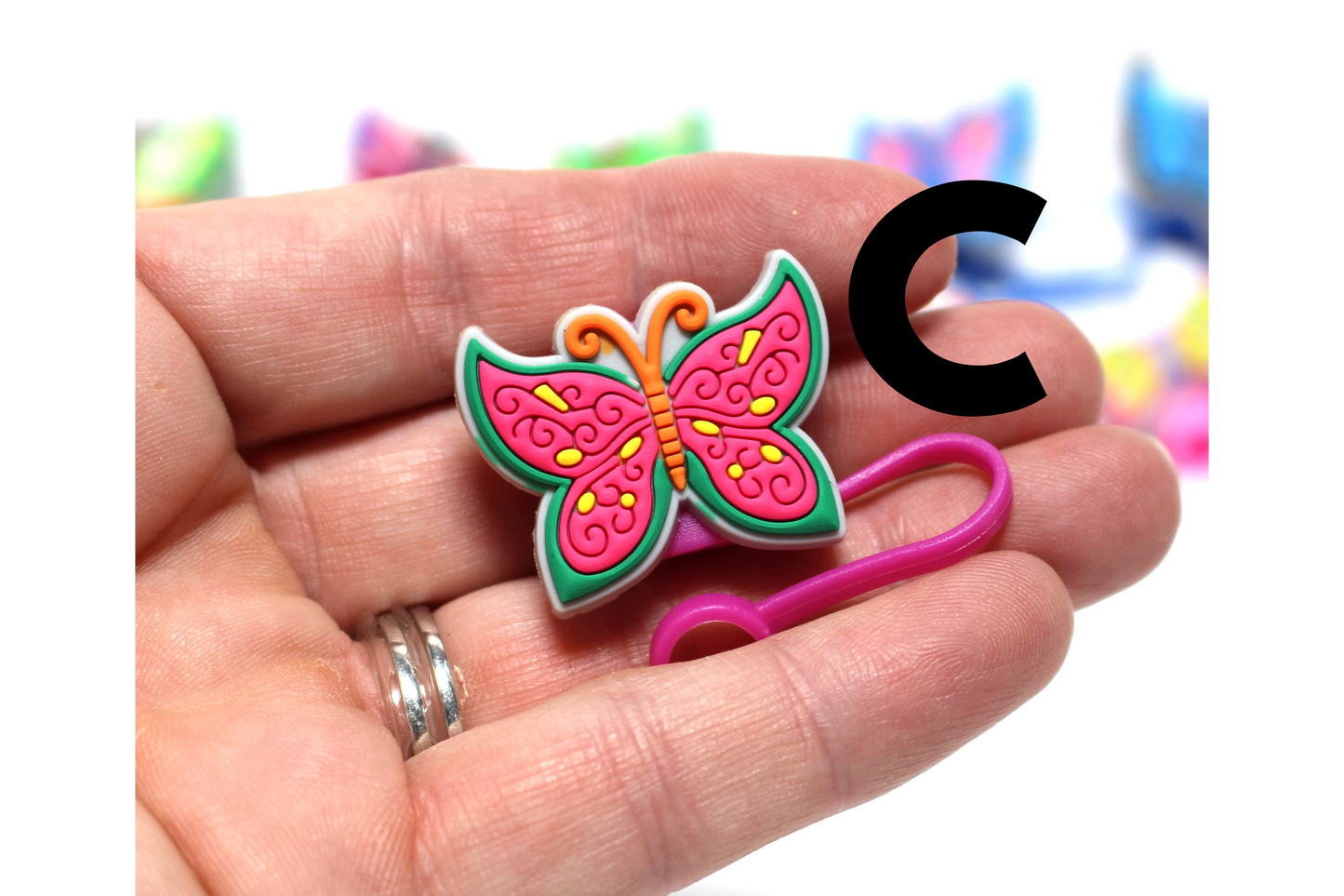 Colorful Butterfly Straw Toppers, Choose from 10 Different Styles, Tumbler Accessory, Vibrant Colors