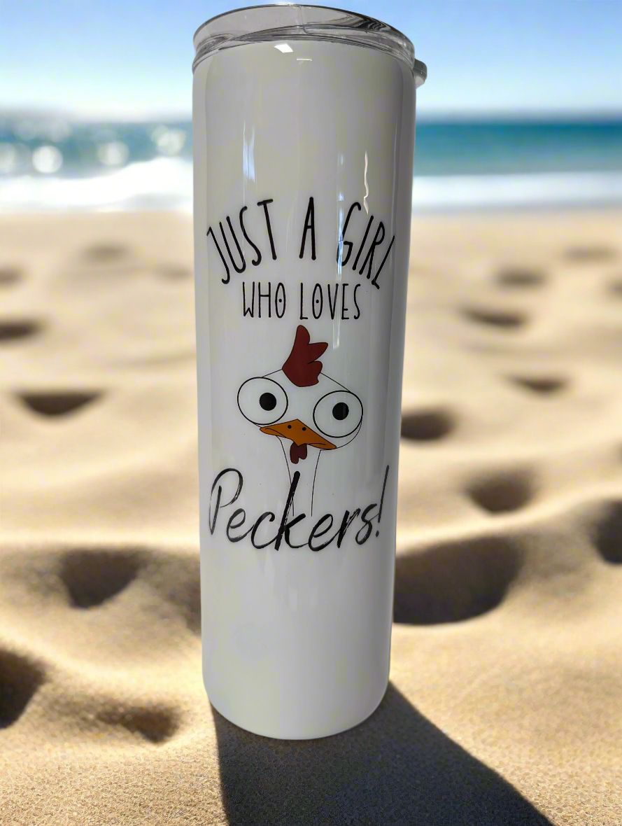 30oz Just a Girl who Loves Peckers Tumbler