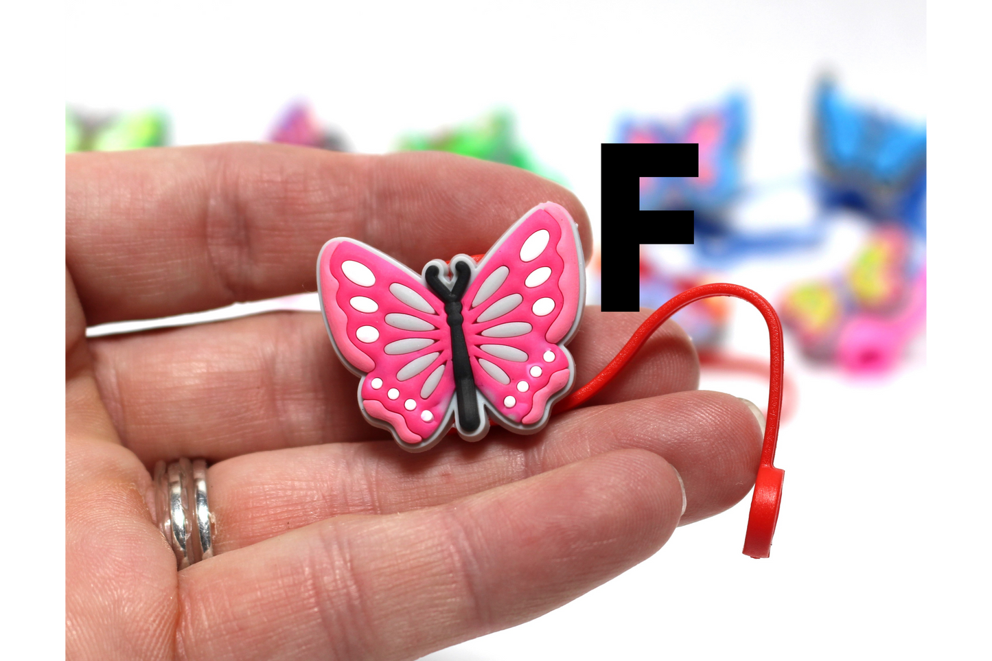 Colorful Butterfly Straw Toppers, Choose from 10 Different Styles, Tumbler Accessory, Vibrant Colors