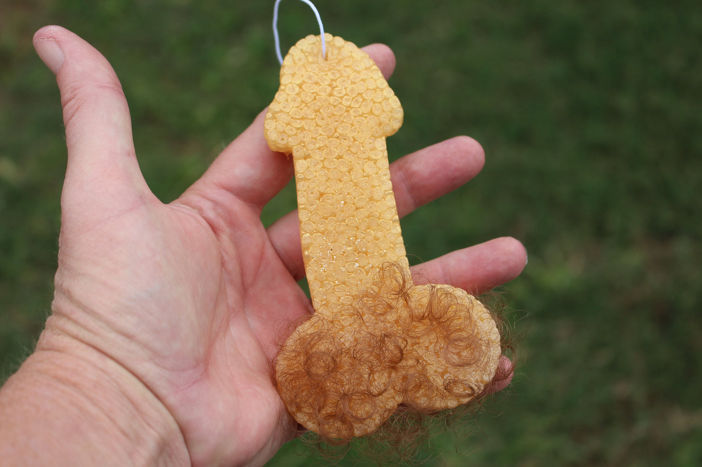 *Adult* Toy Penis Car Freshie with REAL Hairy Balls, 2 Sizes Hanging or Vent Clip, 60+ Available Scents