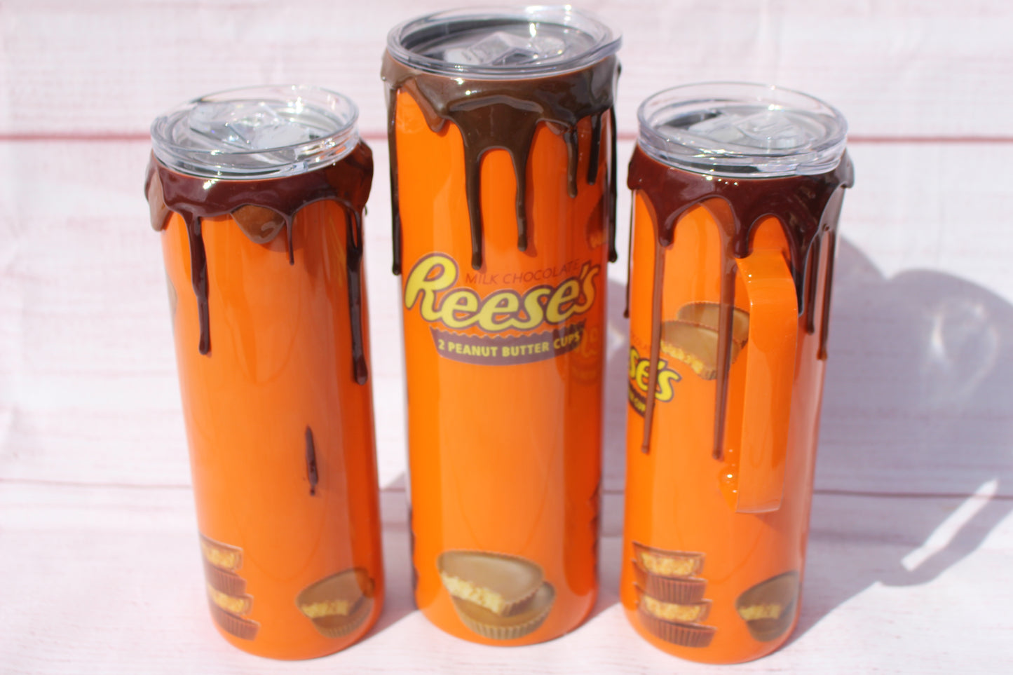 Custom Reese's Peanut Butter Cup Tumbler, 3D Drip Candy Tumbler, Reese's Gift, Custom Candy Cup