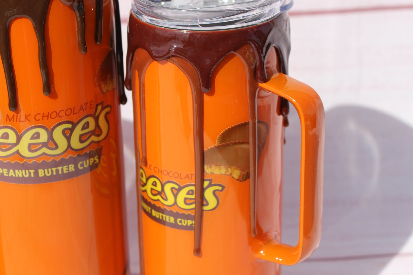 Custom Reese's Peanut Butter Cup Tumbler, 3D Drip Candy Tumbler, Reese's Gift, Custom Candy Cup