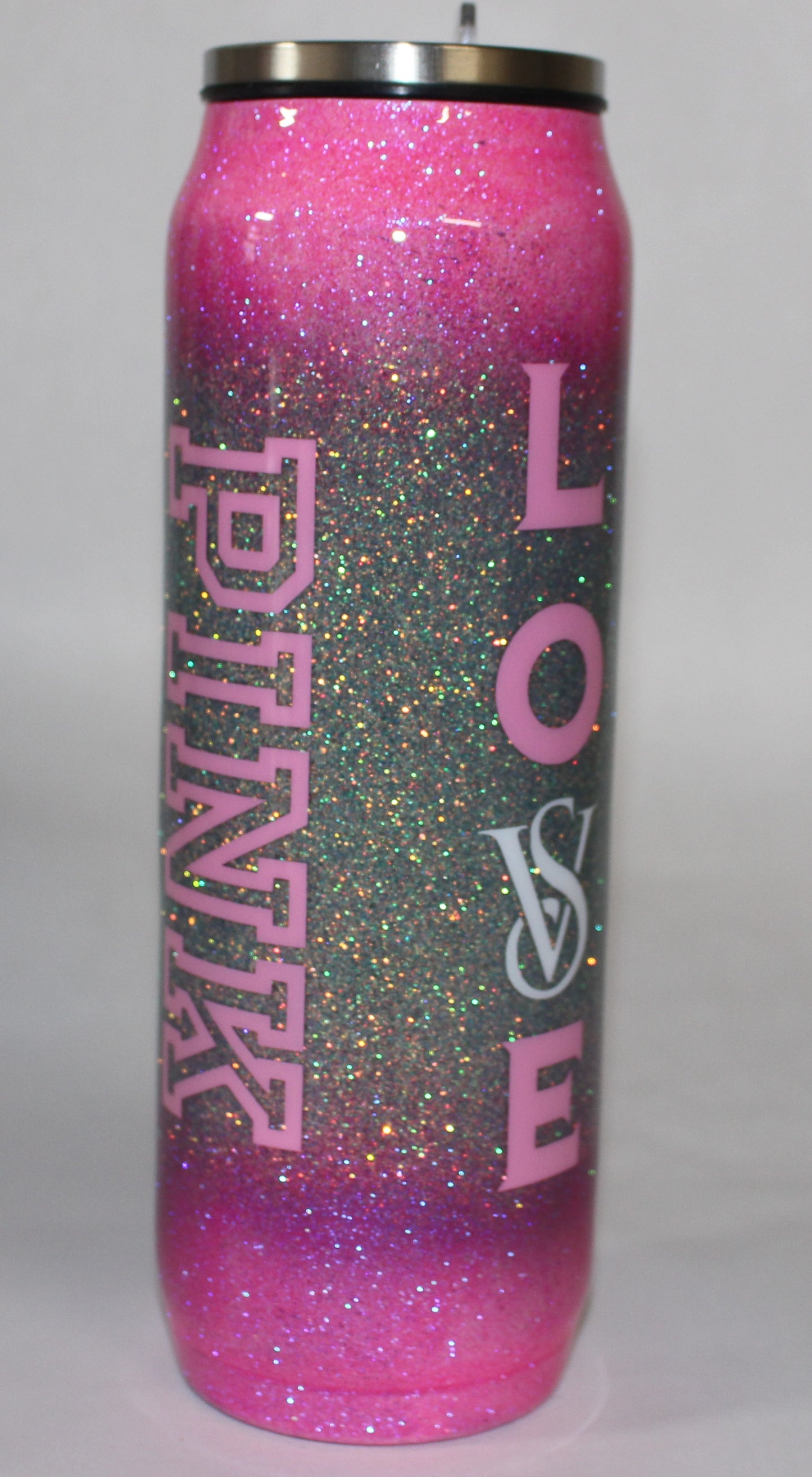 Love Pink Victoria's Secret inspired Custom Glitter Tumbler