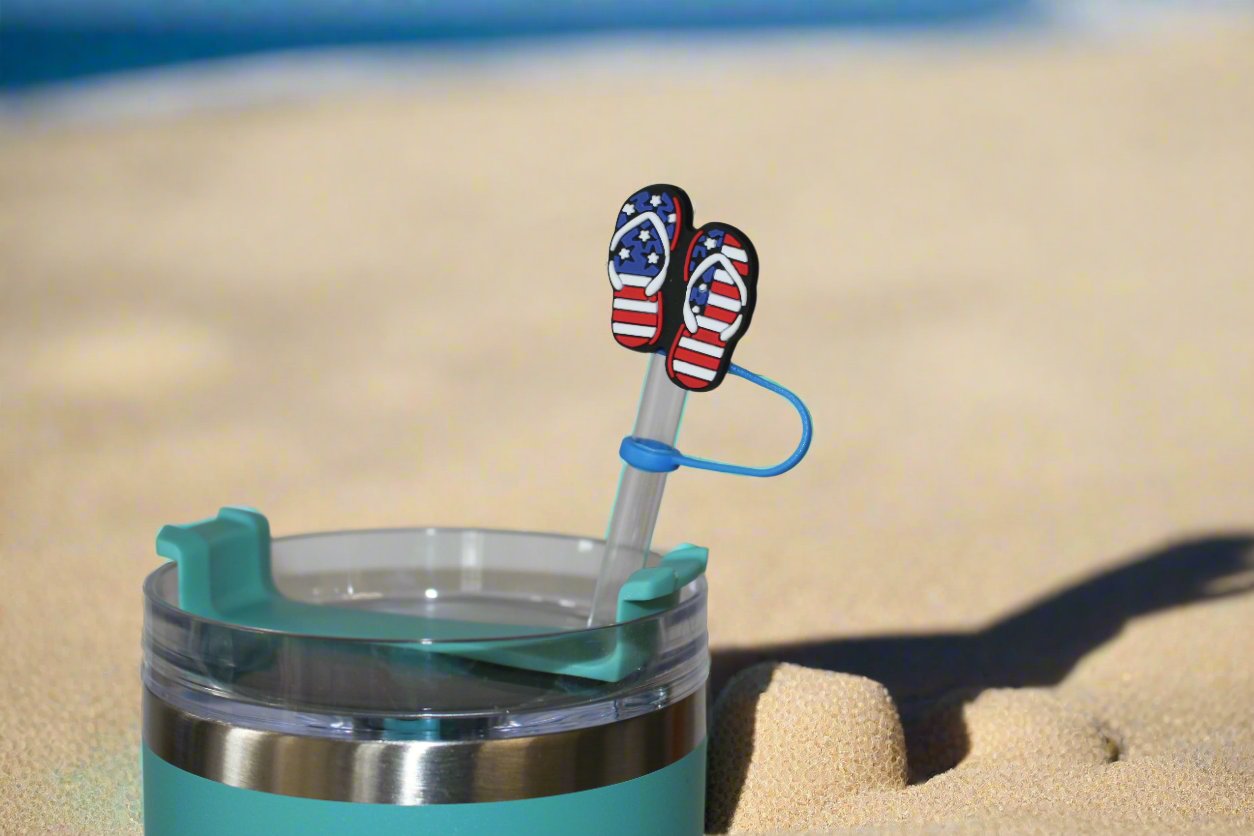 Red, White and Blue Patriotic Flip Flops