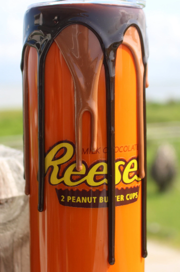 Custom Reese's Peanut Butter Cup Tumbler, 3D Drip Candy Tumbler, Reese's Gift, Custom Candy Cup