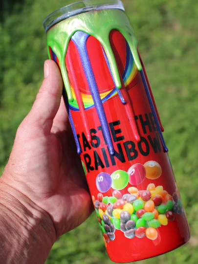 Custom Skittles 3D Candy Drip Tumblers, Skittles Candy Tumblers, Skittles Cup, Taste the Rainbow, Can be personalized