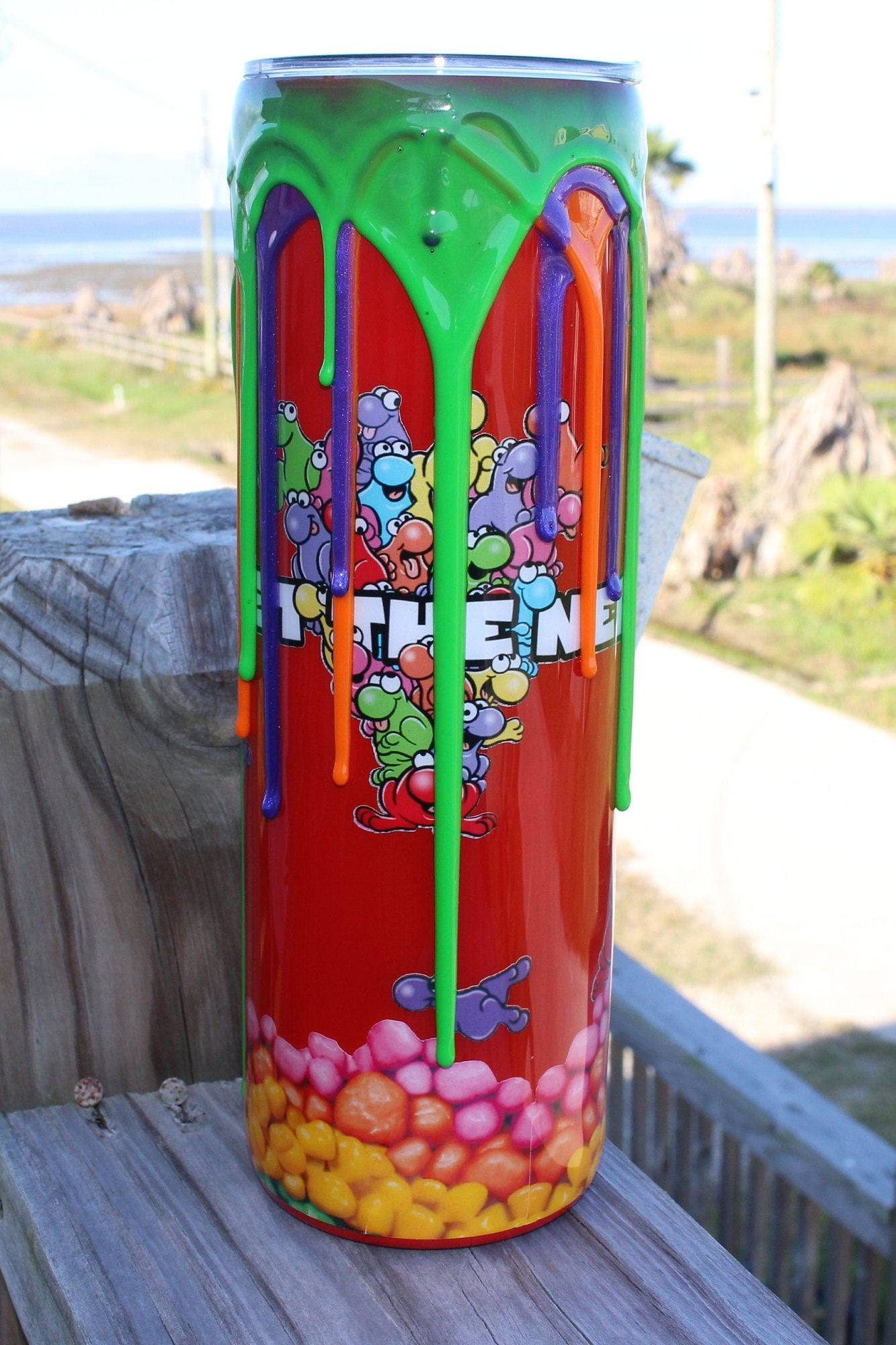 Nerds 3D Drip Tumbler, Custom Stainless Steel Cup, Favorite Candy Tumbler, Nerds Gift, Nerds Candy 3D Cup, Drip Cup