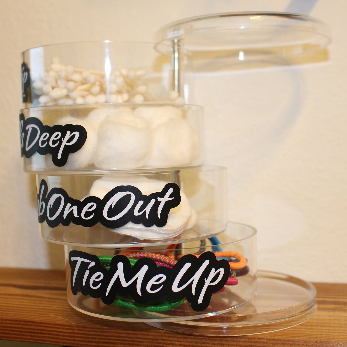 Funny Bathroom Swinging Cosmetic Organizer, Bathroom Canister, Balls Deep, Just the Tip, Tie Me Up, Bathroom Storage, House Warming