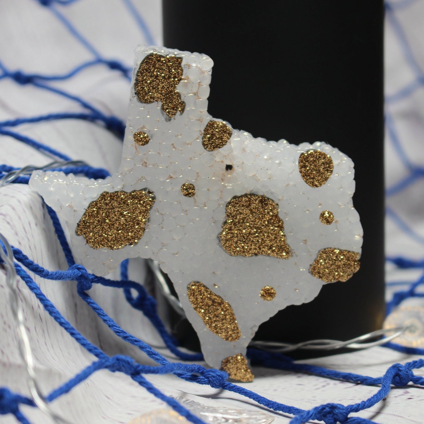 CUTE Texas Cow Print Glitter Car Freshie, Choose Black or Brown Cow Spots, Hanging Texas Cow Car Freshener 60 Premium Long Lasting Scents!